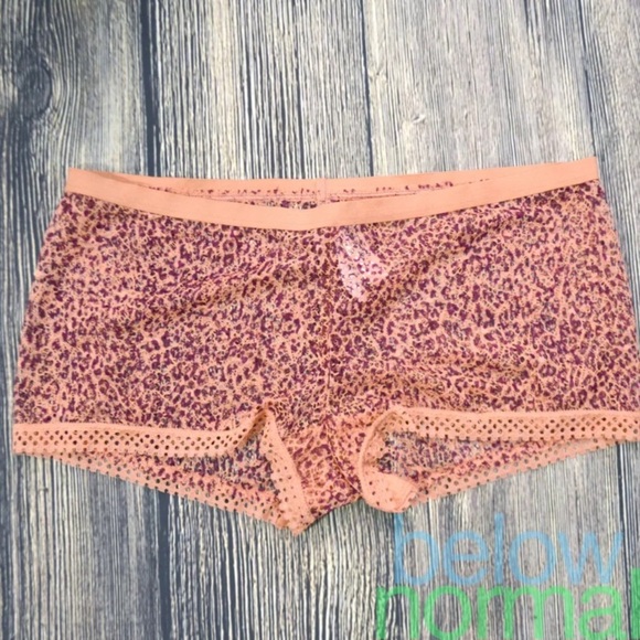 Victoria's Secret Sexy Shortie Panties Sheer Cheetah Print Boyshort NWT - Picture 3 of 5
